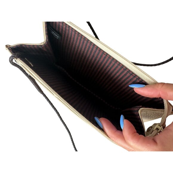 BRIGHTON Beige Colorblock Leather Shoulder Bag - Picture 3 of 10